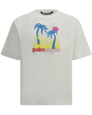 Palm Angels T-Shirts - Grey