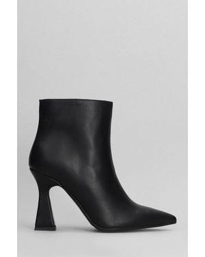 GISÉL MOIRÉ Giada High Heels Ankle Boots - Black