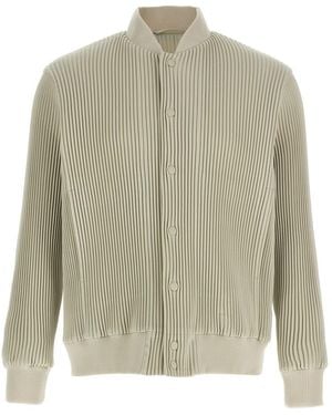 Homme Plissé Issey Miyake 'Kersey Pleats' Jacket - Natural