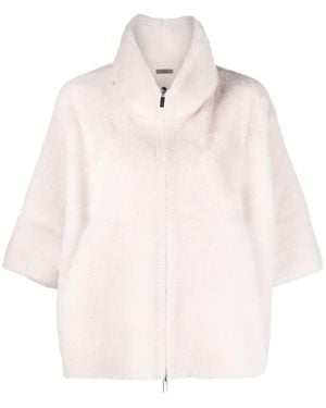 Peserico Reversible Fur Coat - Pink