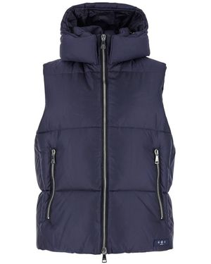 Tatras 'Melko' Sleeveless Down Jacket With Hood And Logo Patch - Blue