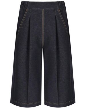 Max Mara Texas Denim Effect Bermuda Shorts - Blue