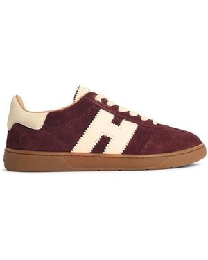 Hogan 'Cool' Burgundy Suede Trainers - Brown