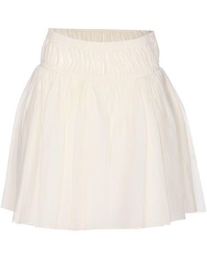 Alaïa Linen And Cotton Skirt - Natural