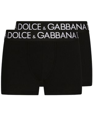 Dolce & Gabbana Confezione Da Due Boxer - Black