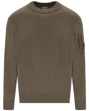 C.P. Company Walnut Crewneck Jumper - Green