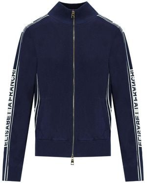 Elisabetta Franchi Oltremare Cardigan With Bands - Blue