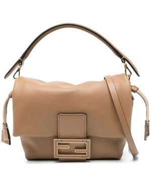 Fendi Mom Uette Small Nappa Leather Bags - Brown