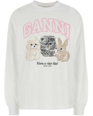 Ganni T-Shirt - White