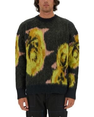 MSGM "Underground Pixelled Roses" Jersey - Black