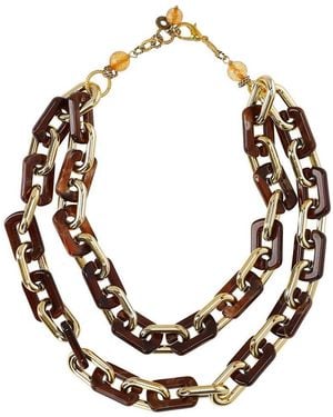 Almala Àlmala Acetate Corniola Necklacke - Metallic