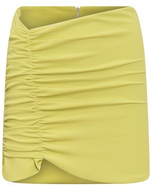 Nineminutes Skirt With Draping - Yellow