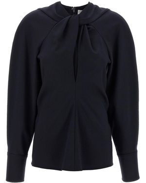 Victoria Beckham 'Twist Detail' Blouse - Blue