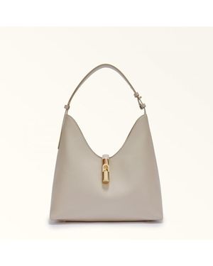 Furla Leather Hobo Bag - Natural