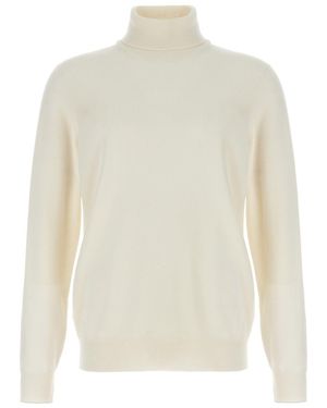 Brunello Cucinelli Cashmere Turtleneck Jumper - White