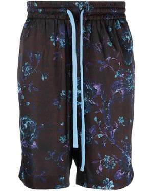 ih nom uh nit Roses Print Shorts - Blue