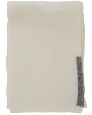 Semicouture Scarf With Contrasting Detail - Natural