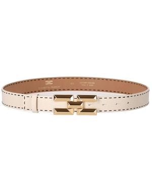 Elisabetta Franchi Butter High Waist Belt - Natural