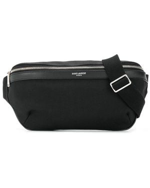 Saint Laurent Canvas Fanny Pack Bags - Black