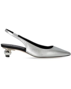 Weekend by Maxmara Gallico Slingback Court Shoes - Metallic
