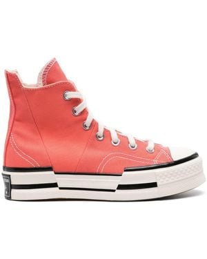 Converse Chuck 70 Plus Hi Trainers - Pink