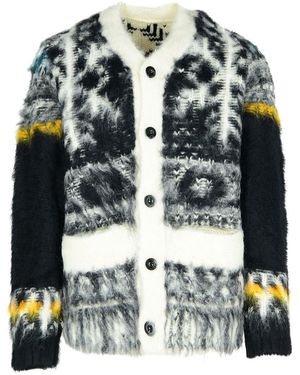 Sacai Alpaca Blend Cardigan - Grey