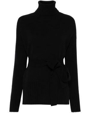 Wild Cashmere Katie Belted Jumper - Black