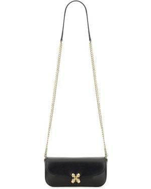 McQueen "Skull Flower" Bag Small - White