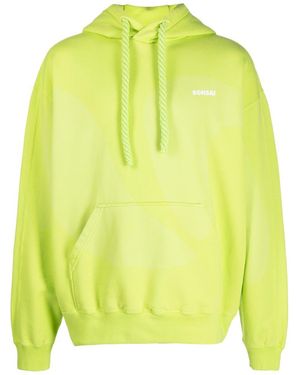 Bonsai Printed Cotton Hoodie - Yellow