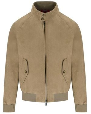 Baracuta G9 Suède Storm Bomber Jacket - Natural