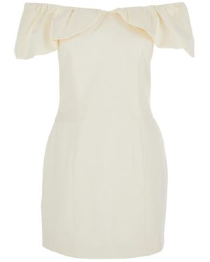 ROTATE BIRGER CHRISTENSEN Off-Shoulder Mini Dress - White