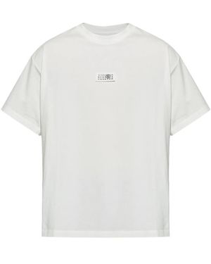 MM6 by Maison Martin Margiela T-Shirt With Numbers Motif - White