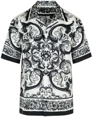 Dolce & Gabbana 'Majolica' Silk Shirt - Black