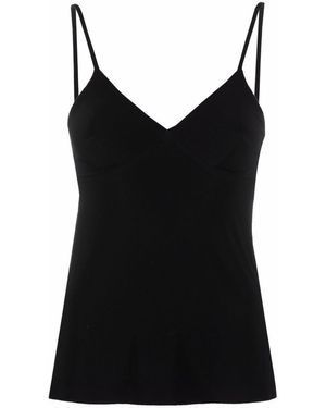 Norma Kamali V Neck Slip Top - Black