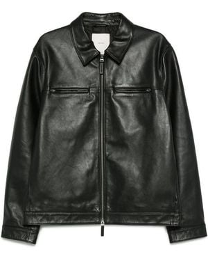 Calvin Klein Leather Outerwears - Black