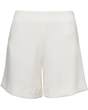 MVP WARDROBE 'Kennet' Shorts With Invisible Zip - White