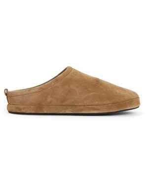 Balenciaga Leather Alaska Slippers - Brown