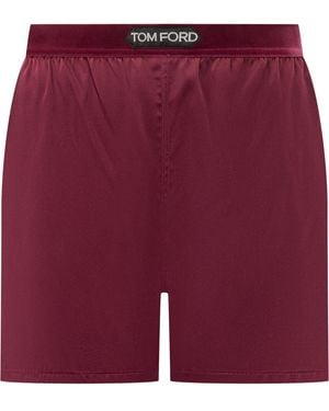 Tom Ford Silk Satin Short Trousers - Red
