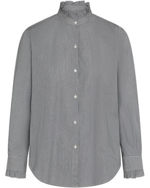 Nili Lotan Striped Cotton Shirt - Grey