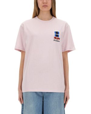 JW Anderson T-Shirt With "Window" Embroidery - Pink