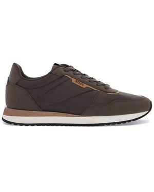 BOSS Contemporary Breathable Dark Trainers For - Brown