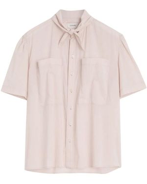 Lemaire Short Sleeve With Foulard Shirt - Pink