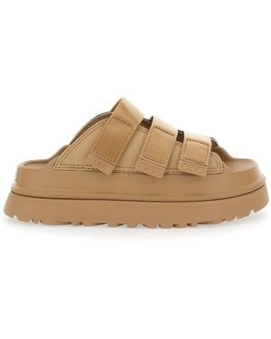 UGG 'Golden Glow' Sandals With Round Open Toe - Brown