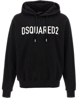 DSquared² Logo Print Hoodie - Black