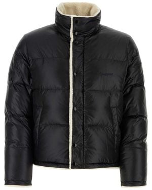 Saint Laurent Nylon Shearling Down Jacket - Black