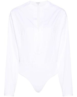 Alaïa Cotton Bodysuit Shirt - White