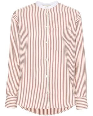 Forte Forte Cotton Blend Striped Shirt - Pink