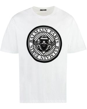 Balmain Cotton Crew-Neck T-Shirt - Grey