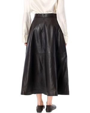 スカート ROHE FW25 LEATHER MIDI SKIRT (41632239 204) Rohe Midi Leather Skirt in Black | Lyst