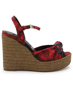 Dolce & Gabbana Cotton Espadrillas - Red